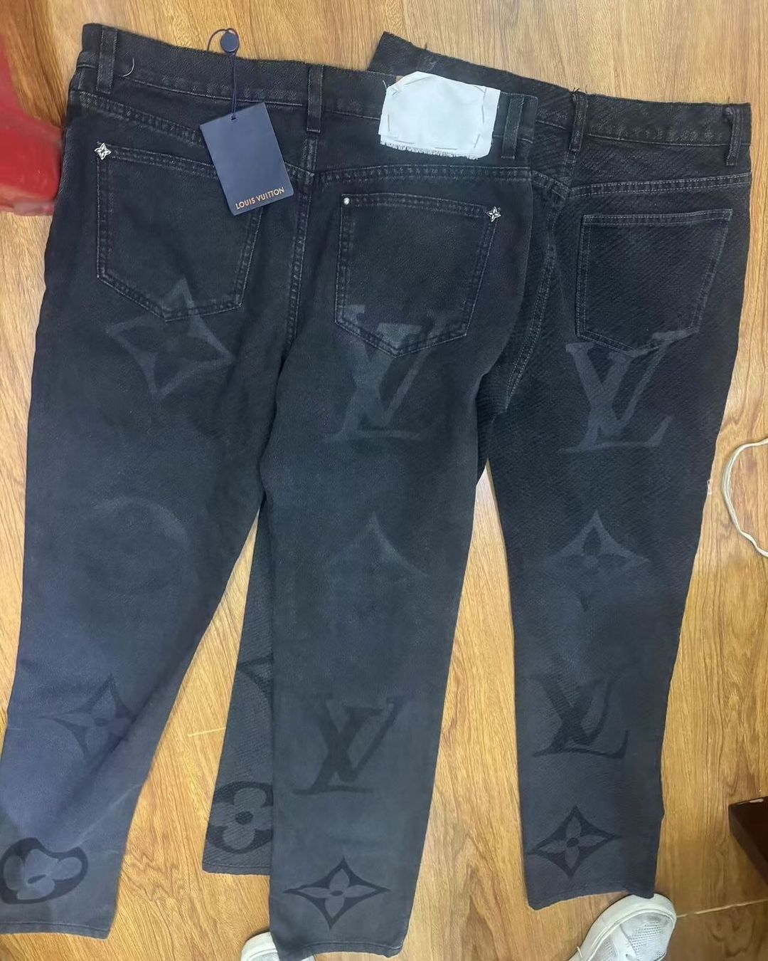 Louis Vuitton Monogram Denim Jacket and Jeans Set