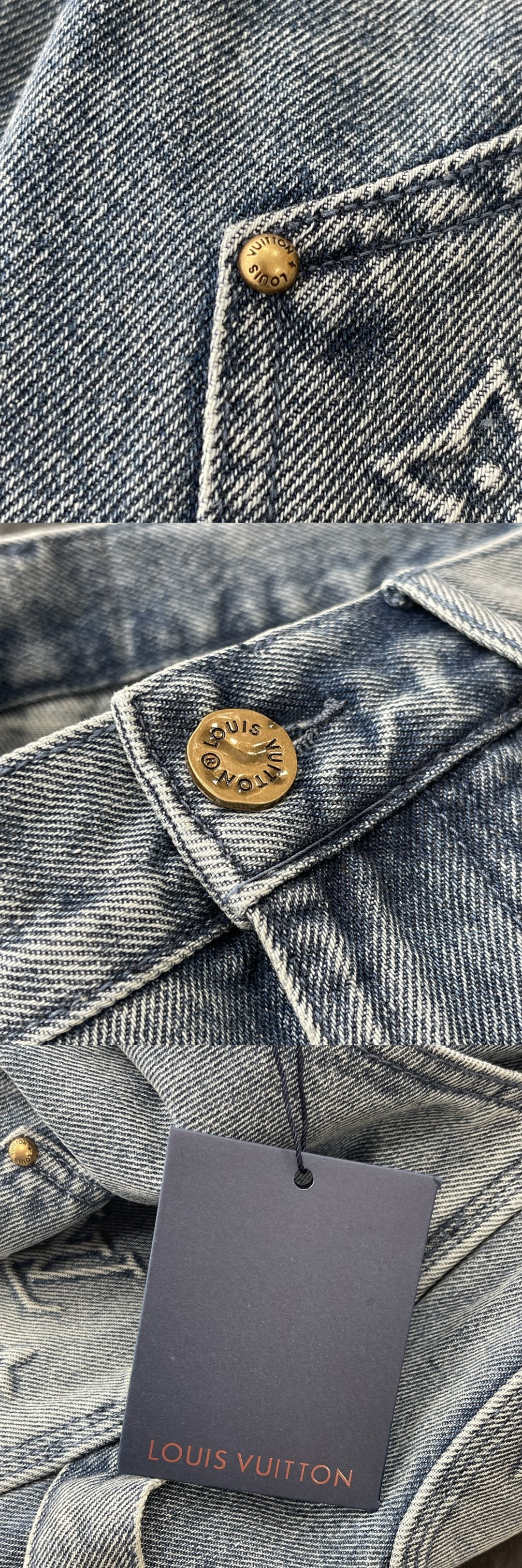 LV Monogram Denim Carpenter Shorts