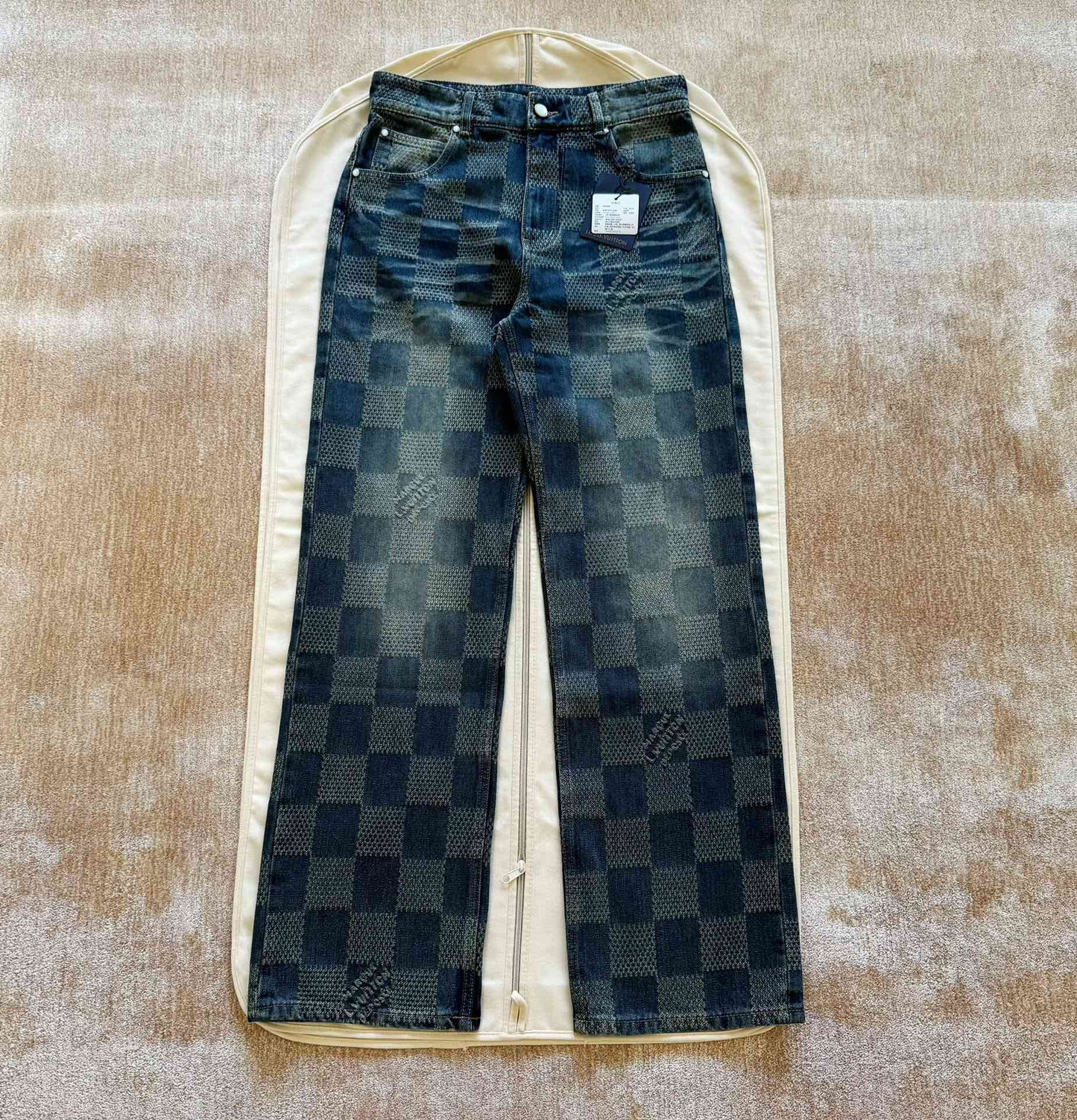 Louis Vuitton Monogram Denim Jacket and Jeans Set