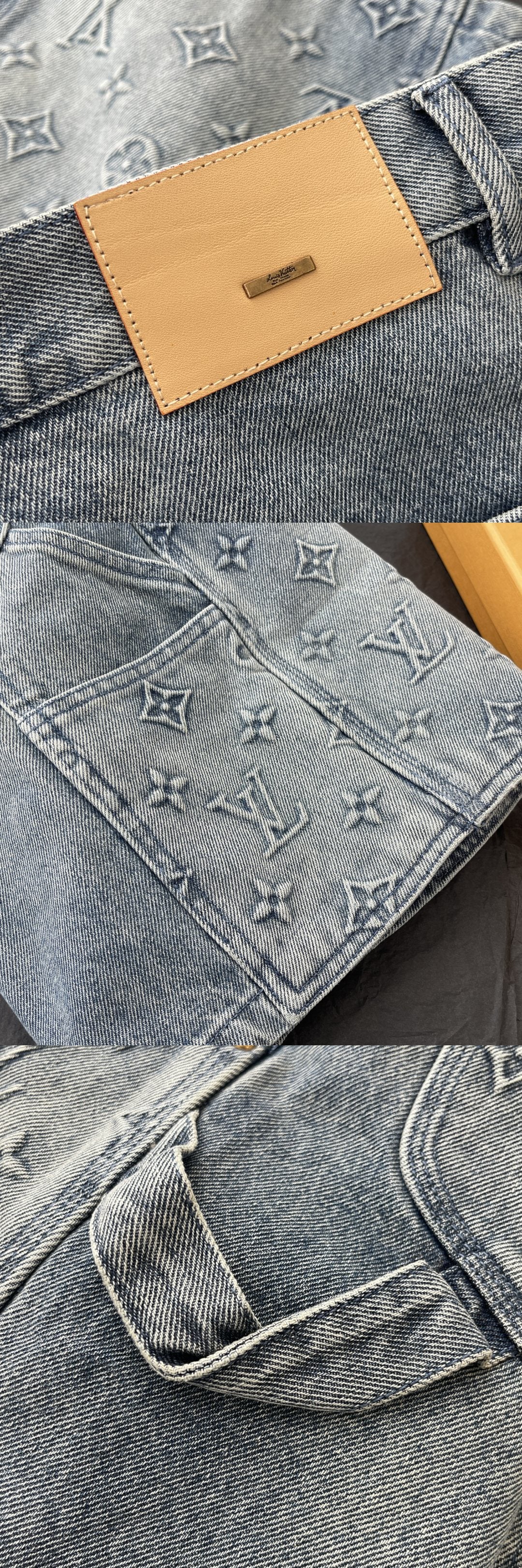 LV Monogram Denim Carpenter Shorts