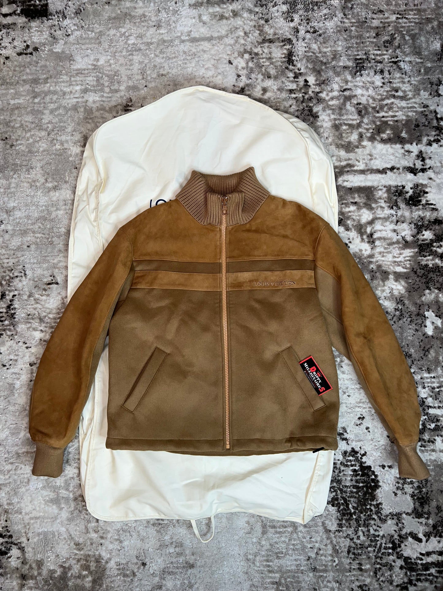 Lv Mixed Material Leather Teddy Blouson