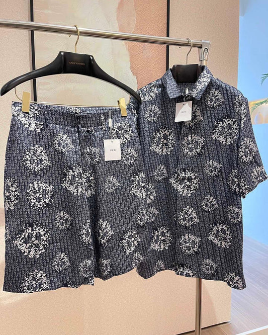 Dior Silk Shirt And Shorts Set