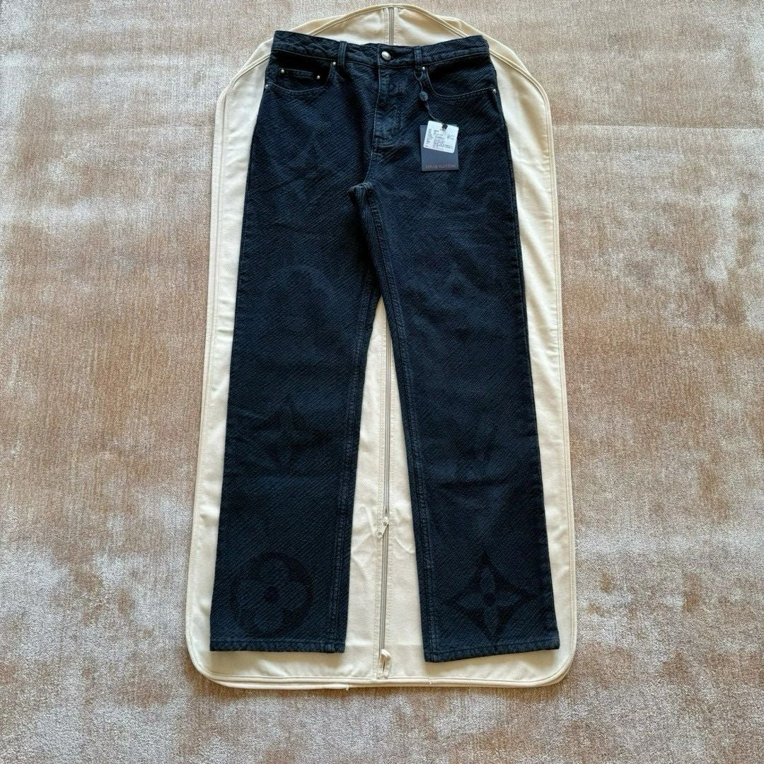 Lv Monogram Denim Pants