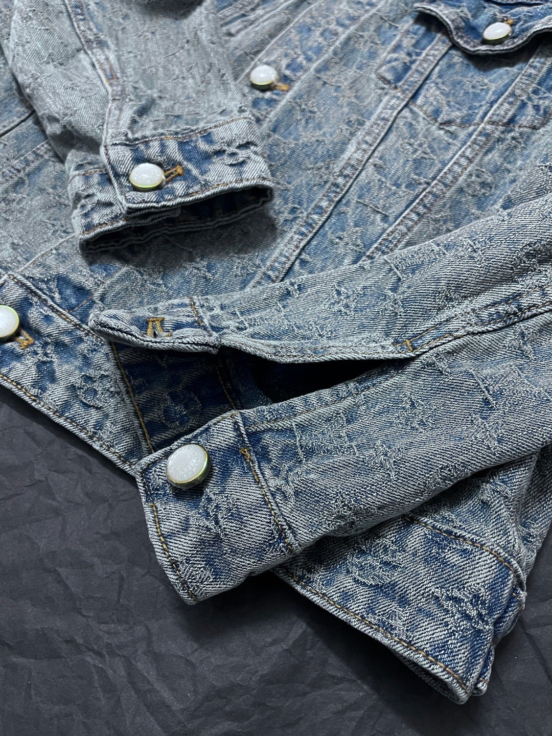 Lv Monogram Jacquard Denim Jacket