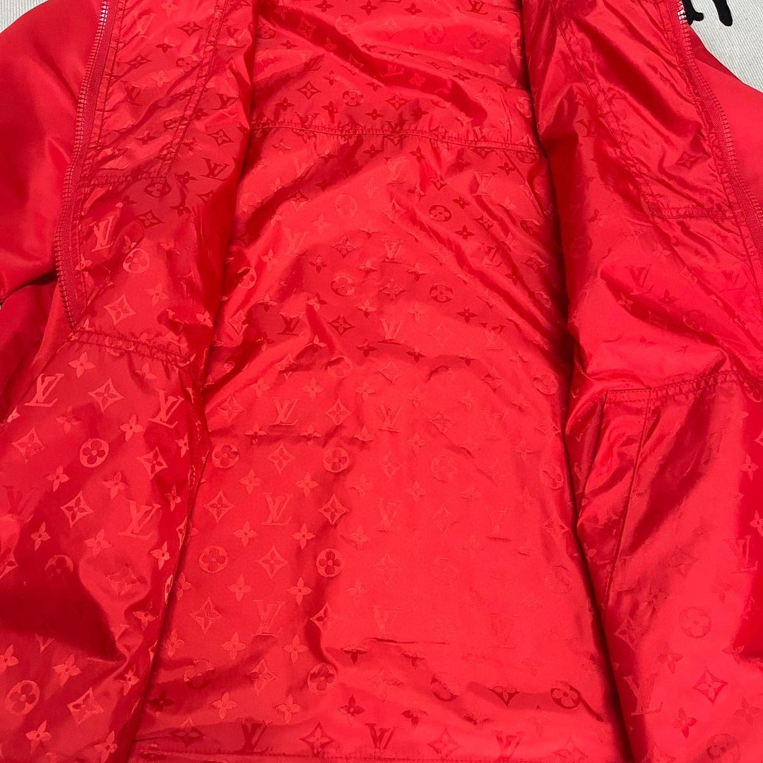 LV Monogram Reversible Windbreaker Red