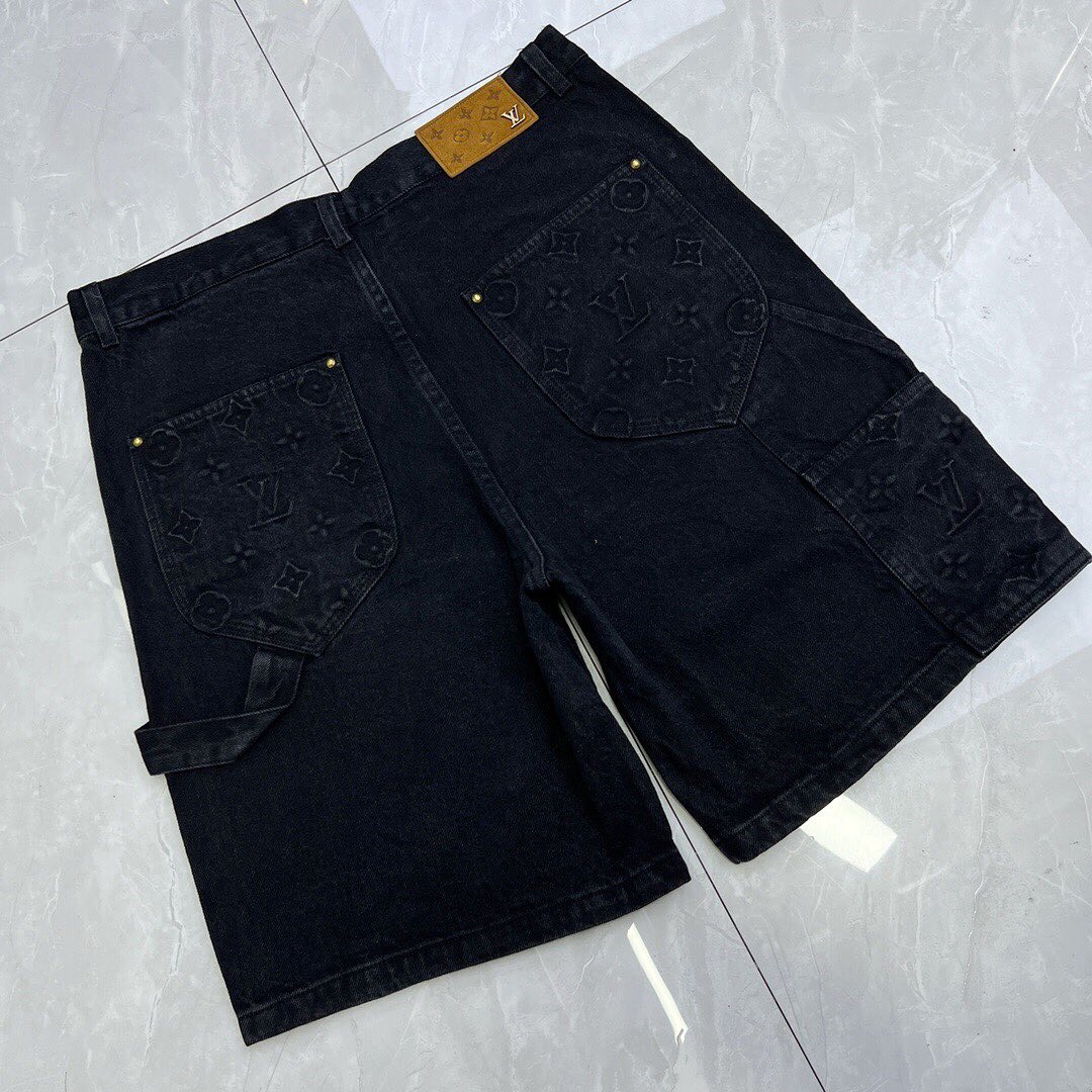 LV Monogram Denim Carpenter Shorts