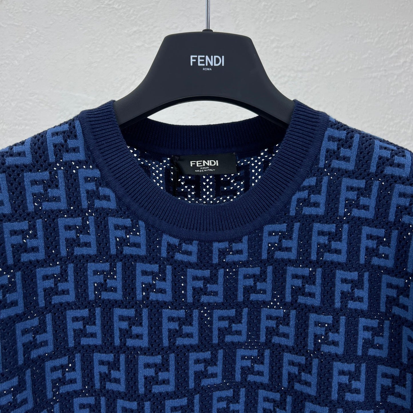 FENDI Anagram Logo Embroidered Cotton Jersey T-Shirt