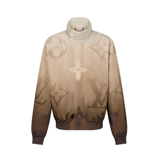 Lv Monogram Printed Light Nylon Windbreaker