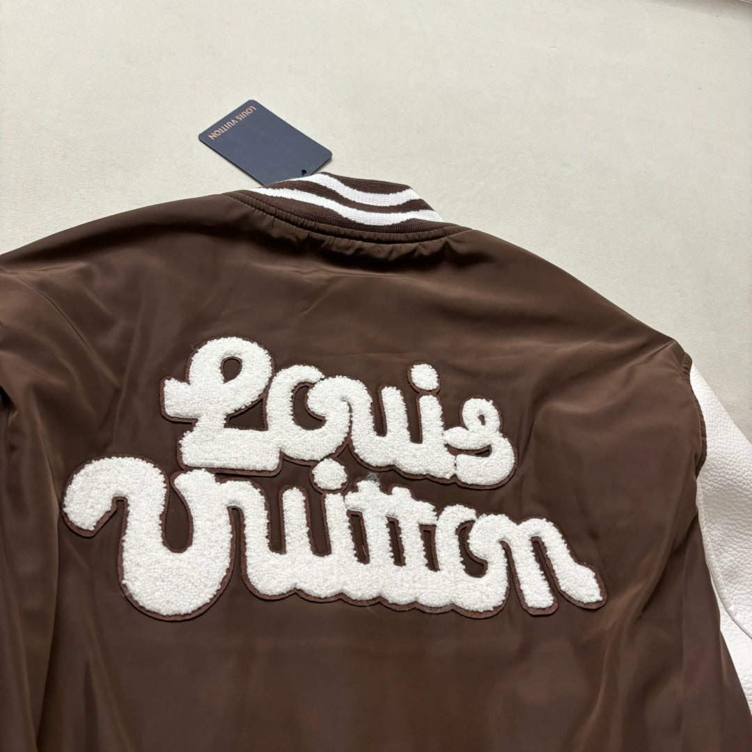 Lv Embroidered Varsity Jacket