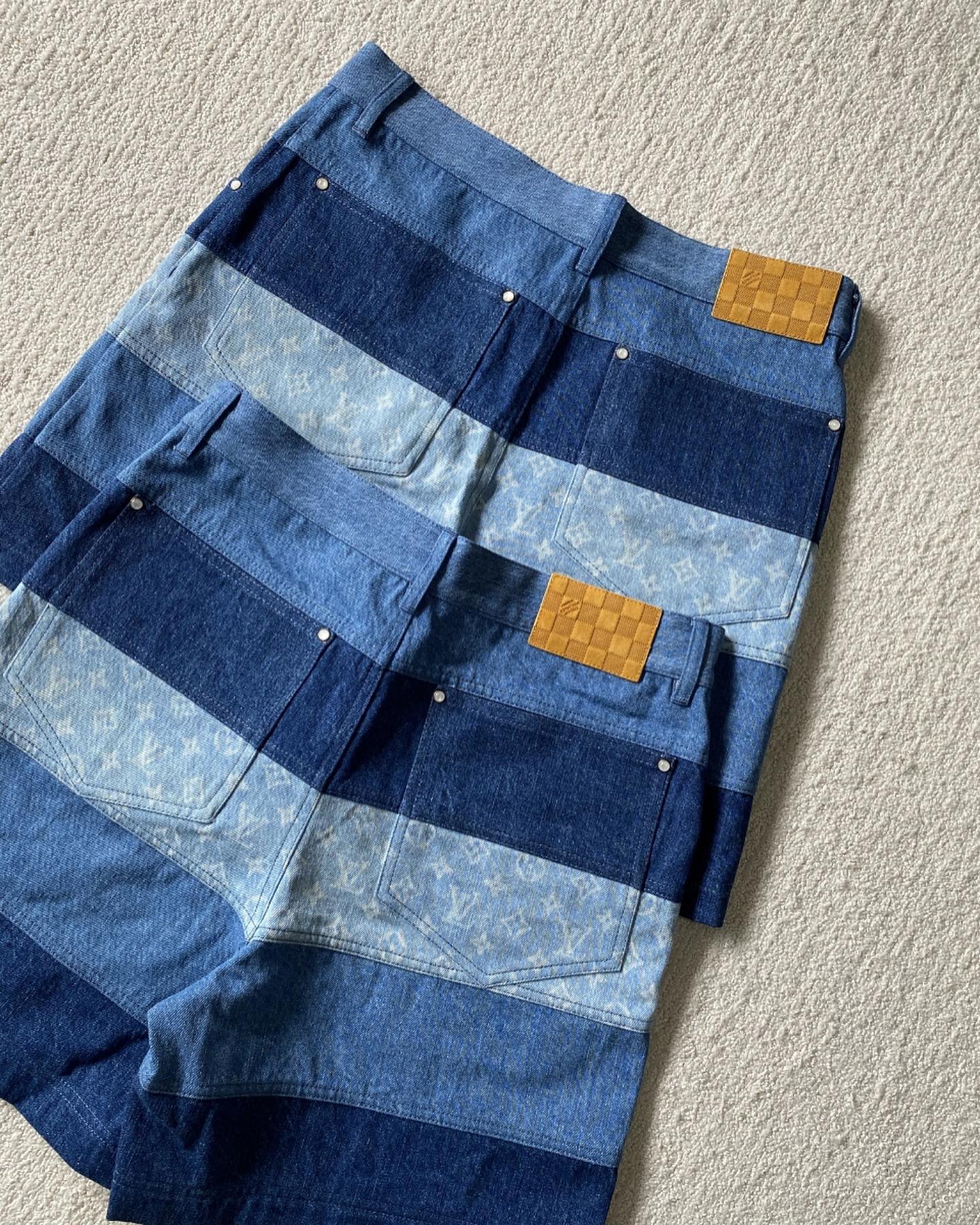 LV Monogram Denim Carpenter Shorts