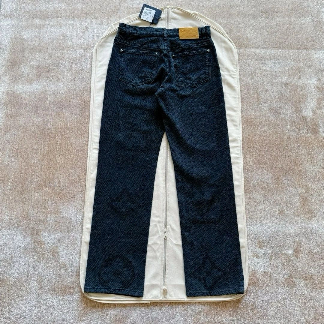 Lv Monogram Denim Pants