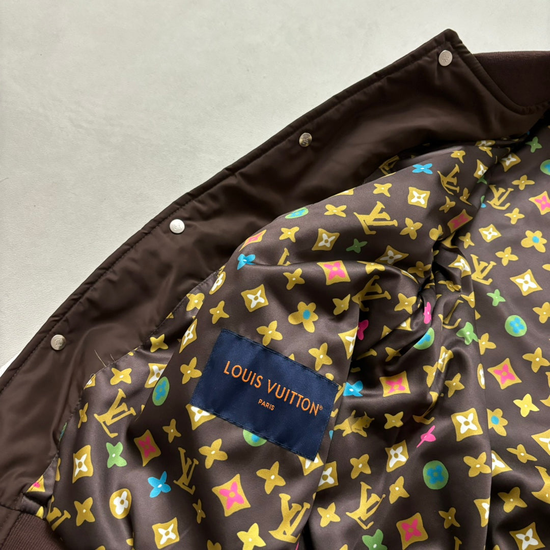 Lv Embroidered Varsity Jacket