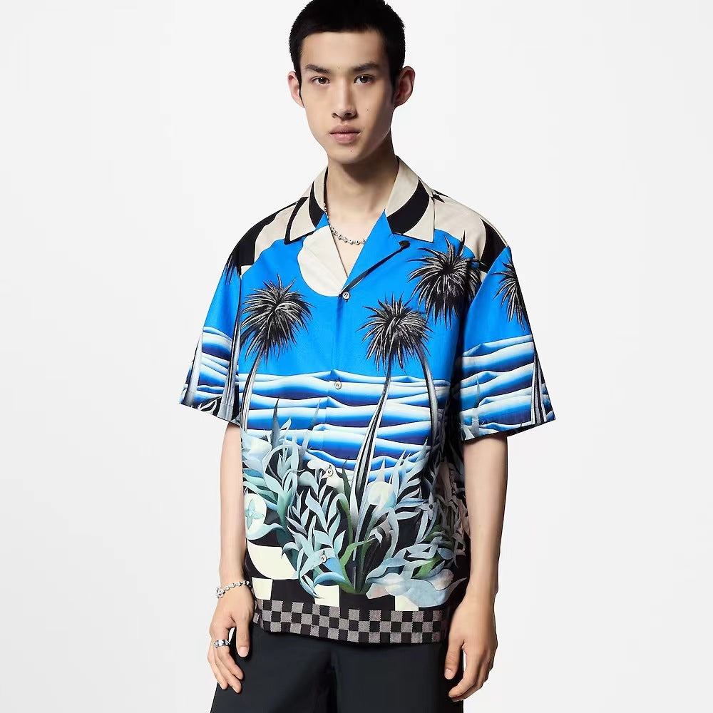 Lv Short-Sleeved Signature Shirt