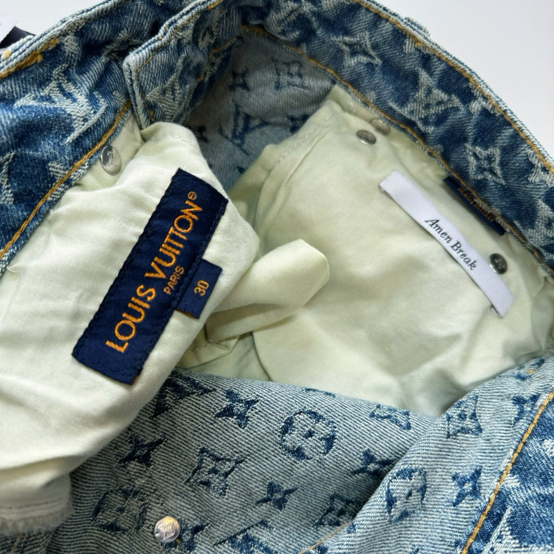 LV Monogram Denim Carpenter Pants