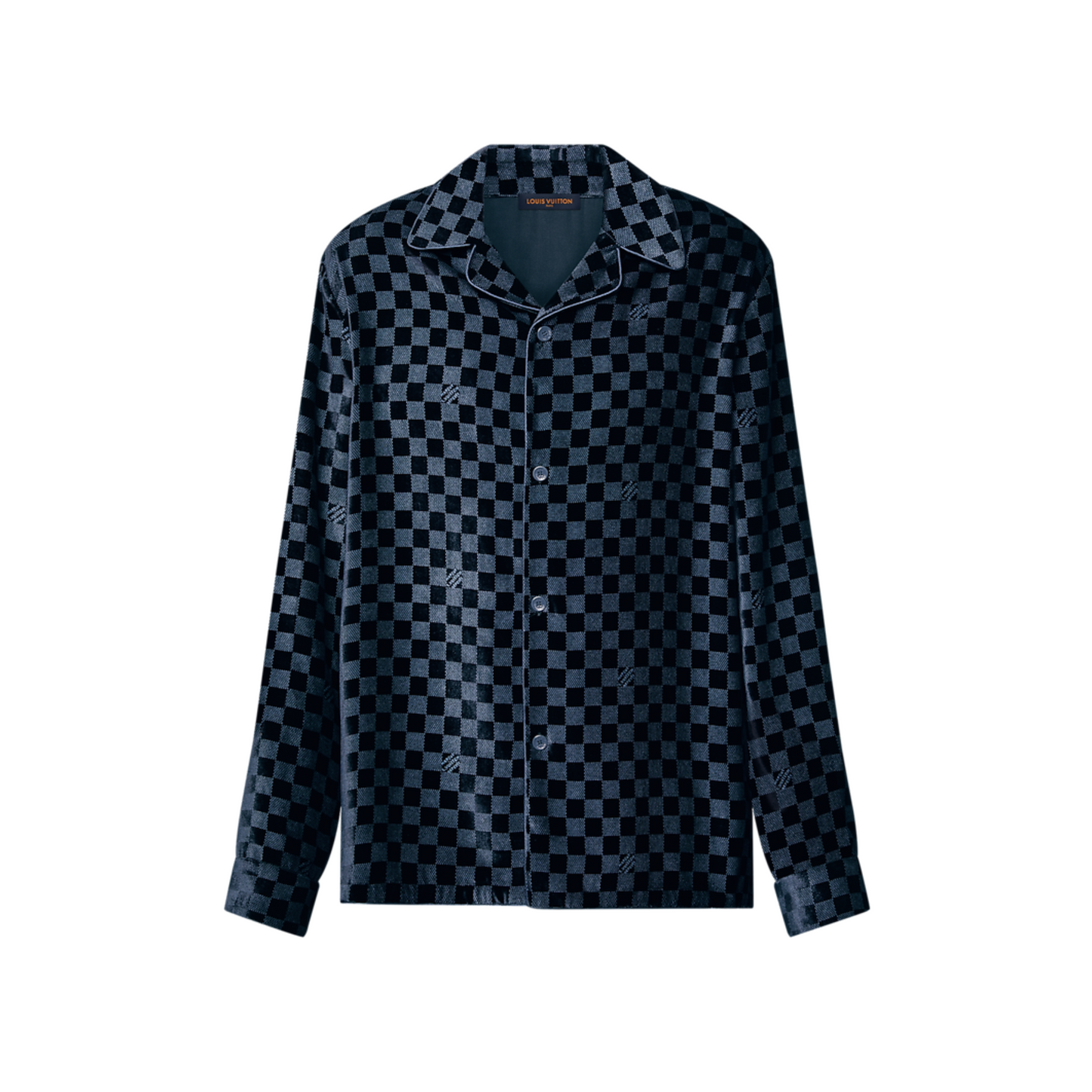 Lv Silk-Blend Velvet Long-Sleeved Evening Overshirt