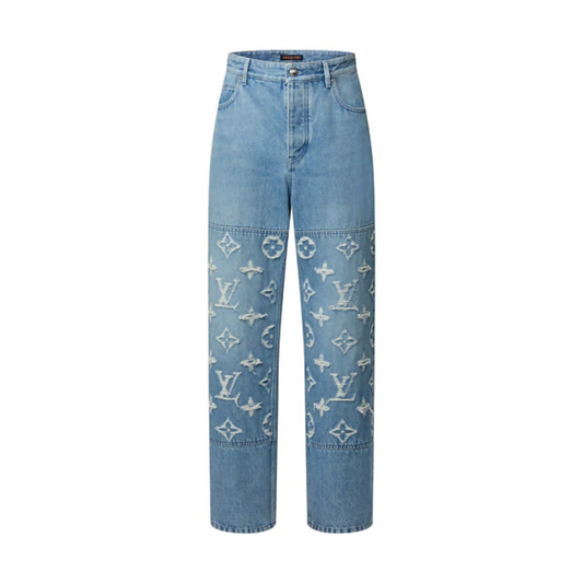 LV Denim Monogram Skate Pants