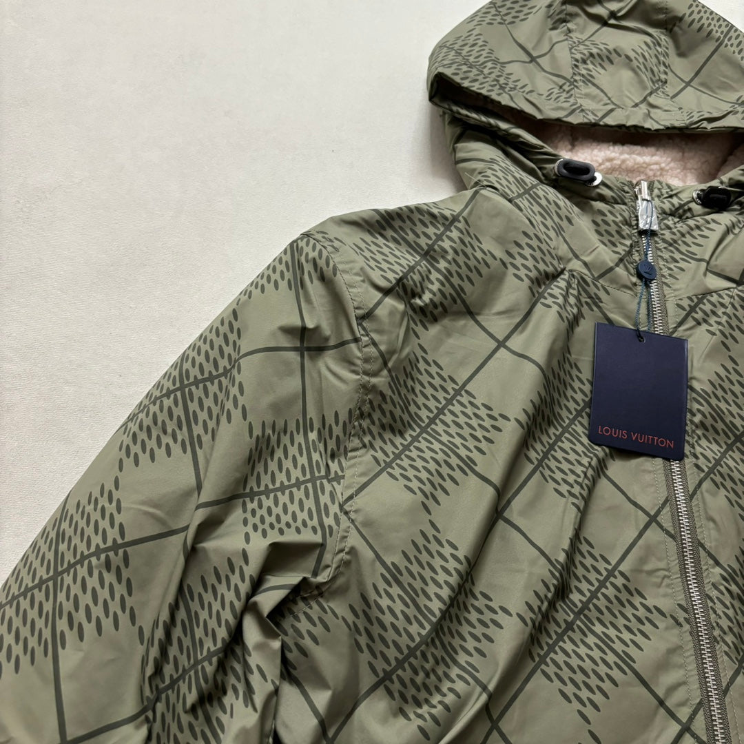 Lv Reversible Nylon And Fleece Windbreaker