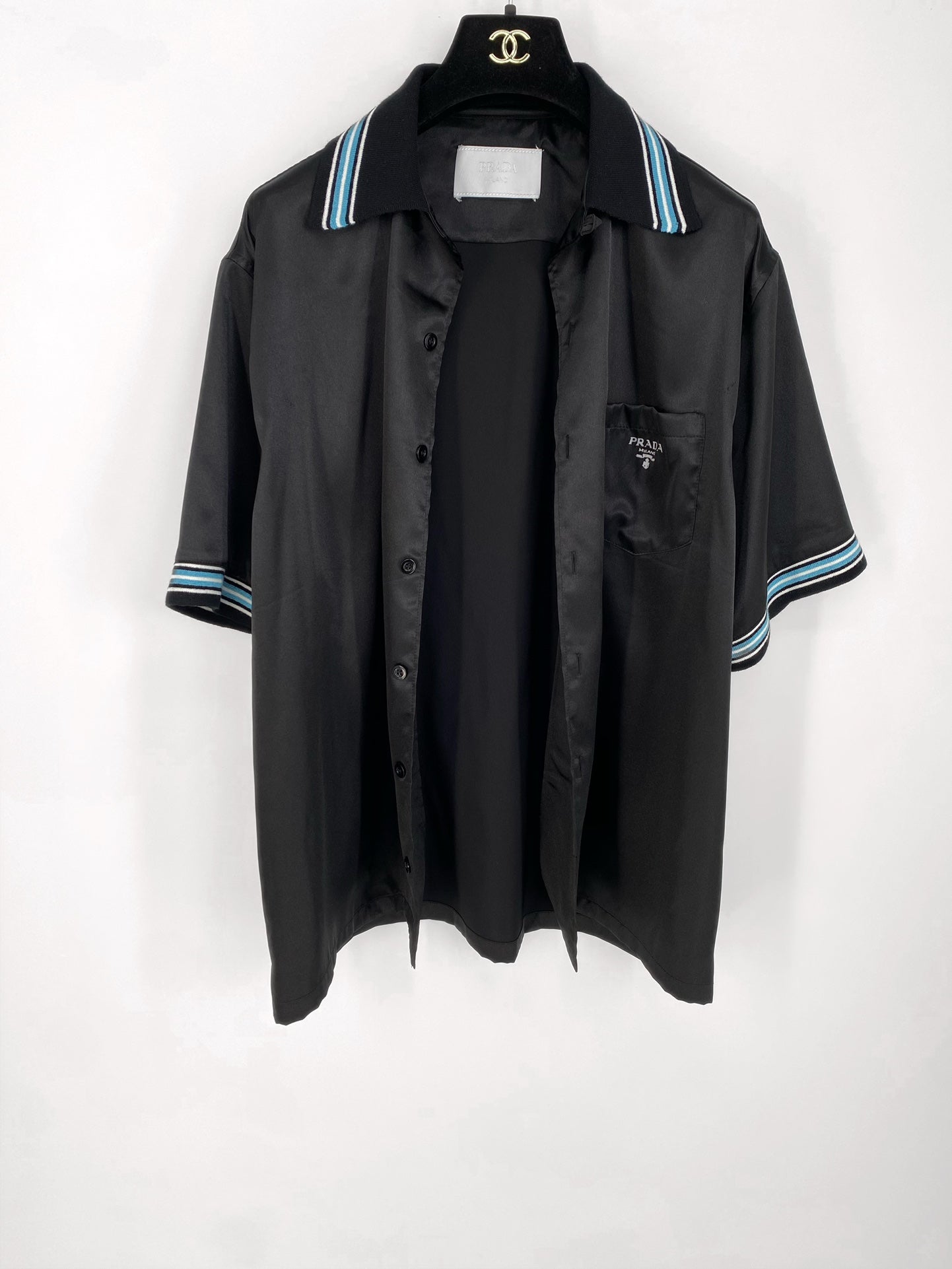 Prada Silk Shirt And Shorts Set