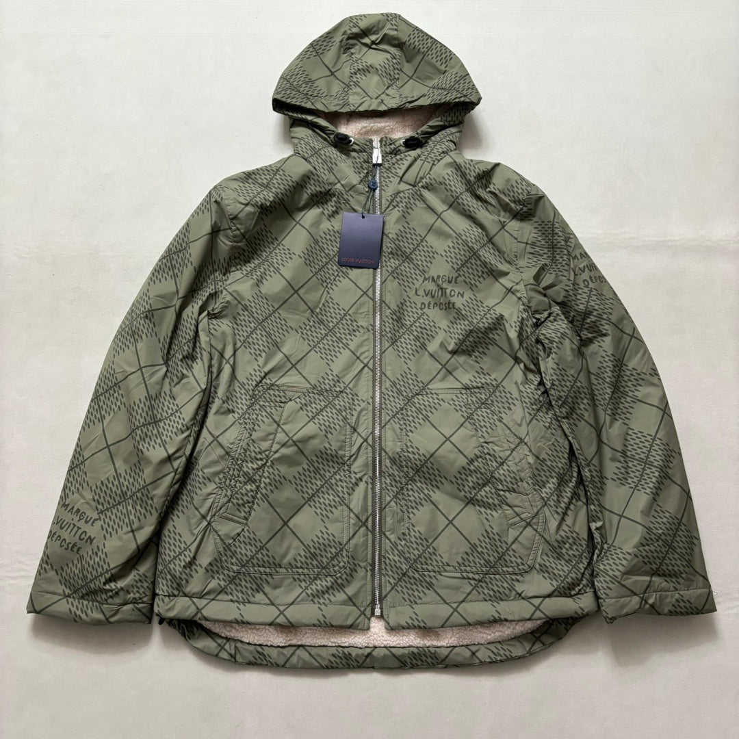 Lv Reversible Nylon And Fleece Windbreaker