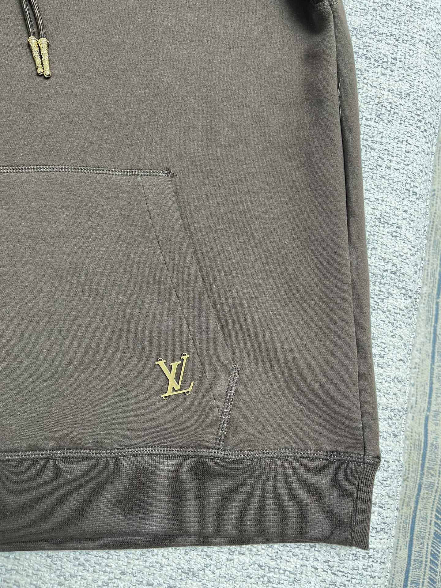 Lv Embelished Cotton Hoodie