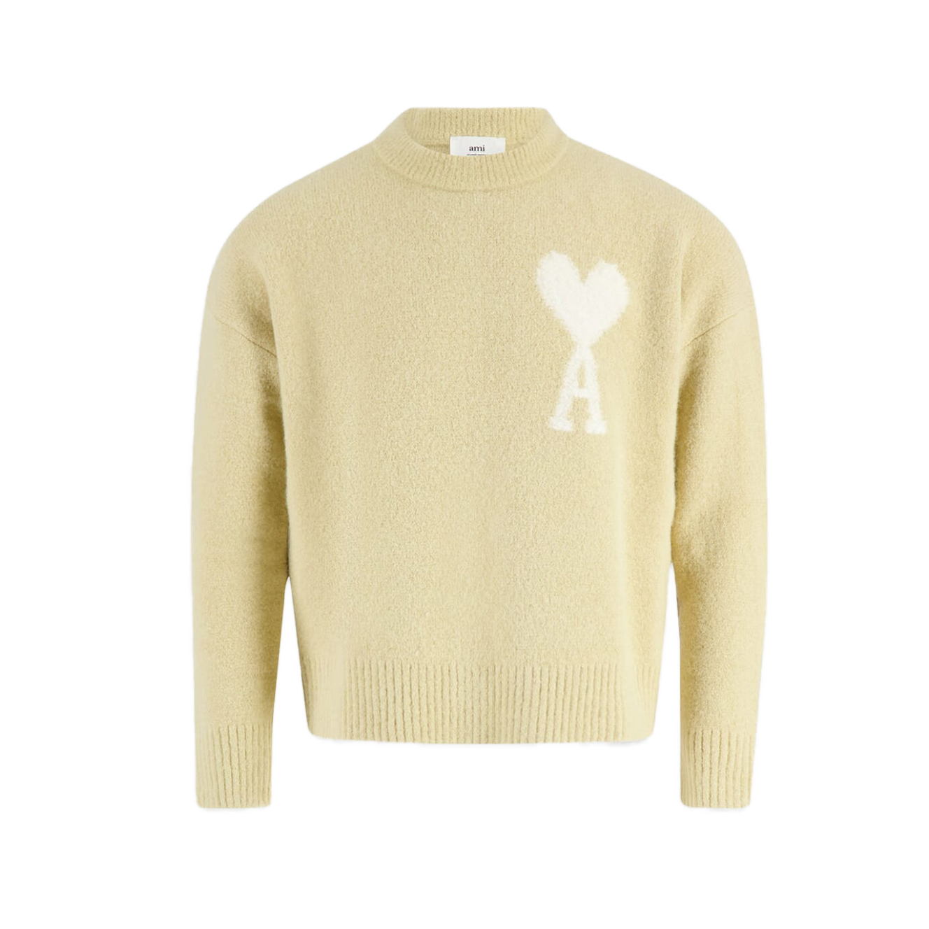 AMI PARIS cloudy wool logo sweater