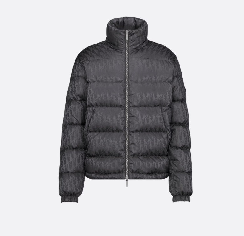 DIOR OBLIQUE DOWN JACKET GREY TECHNICAL