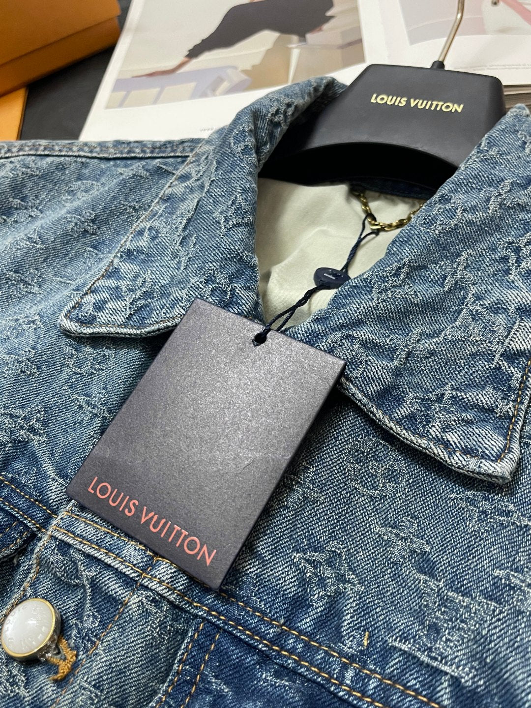 Lv Monogram Jacquard Denim Jacket