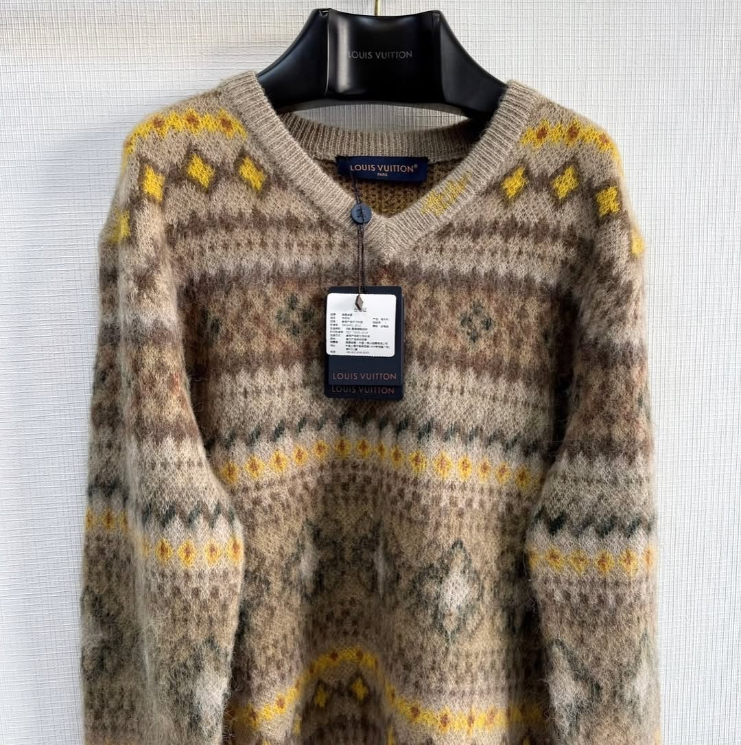 Lv Mohair Blend Fair Isle Pullover