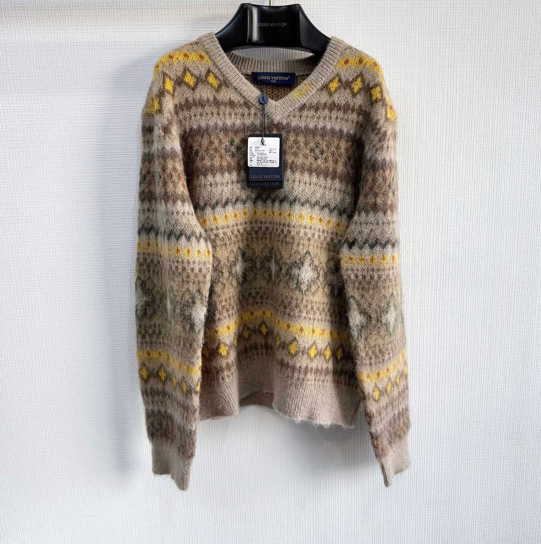 Lv Mohair Blend Fair Isle Pullover