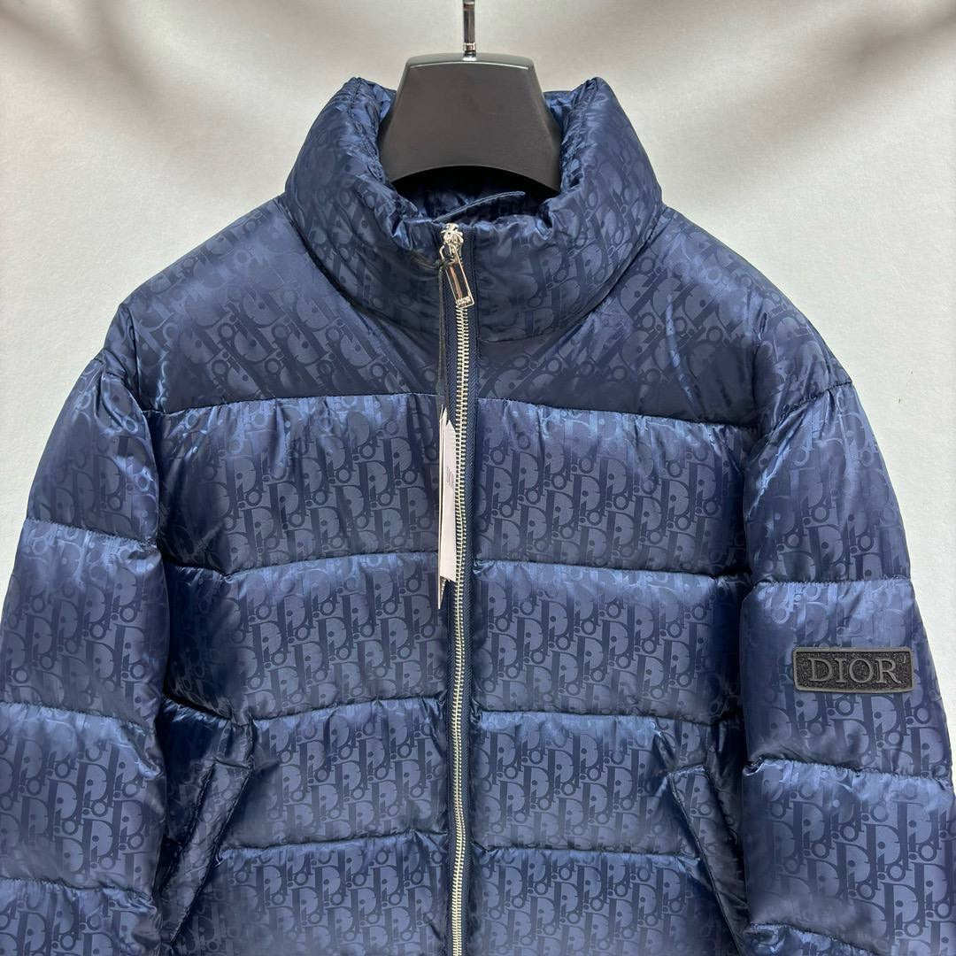 DIOR OBLIQUE DOWN JACKET NAVY TECHNICAL