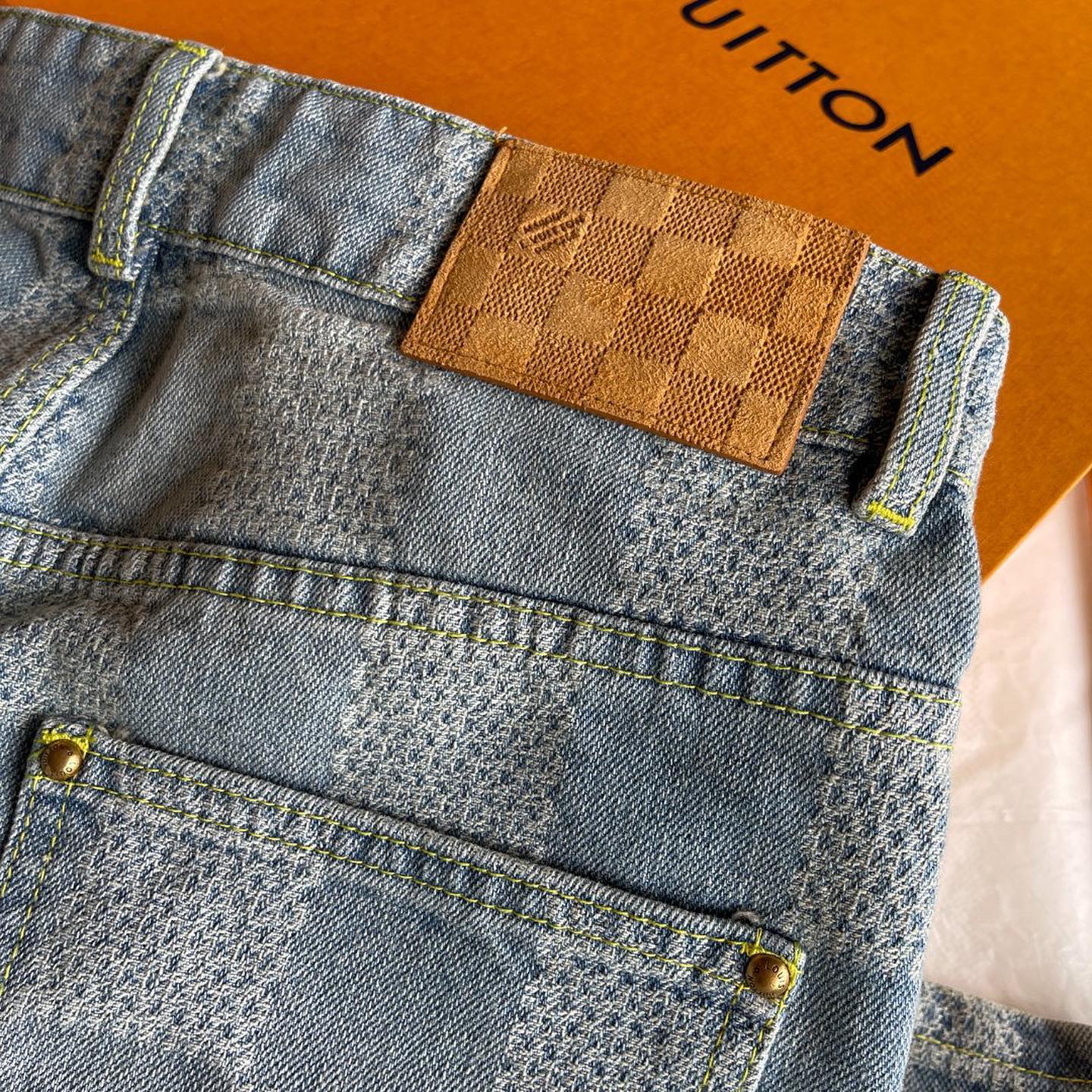 LV Monogram Denim Carpenter Pants