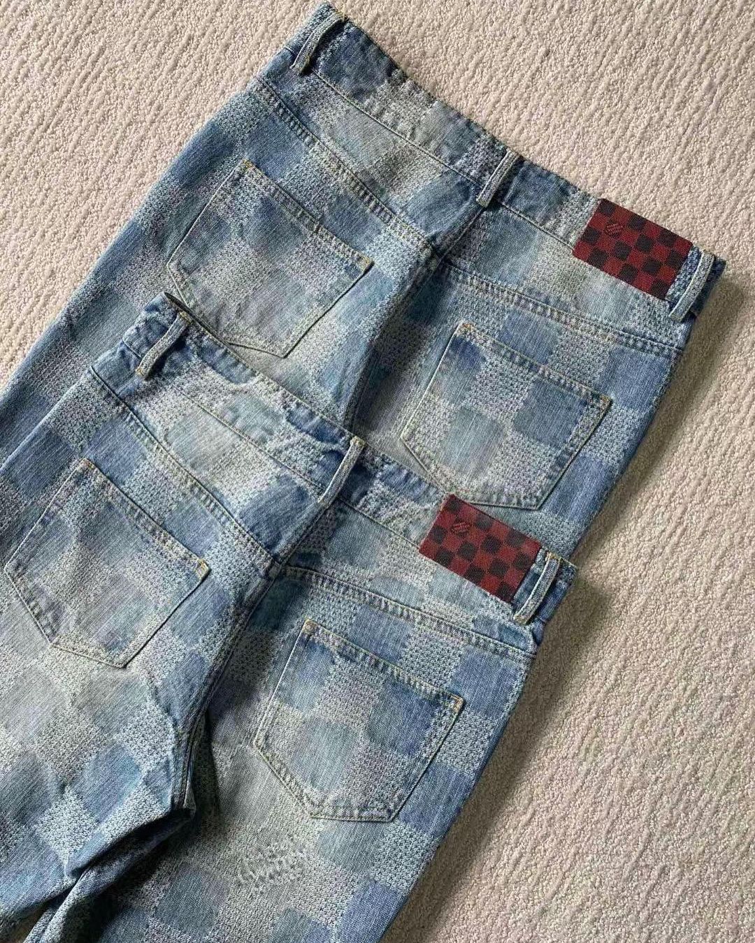 LV Monogram Denim Carpenter Pants