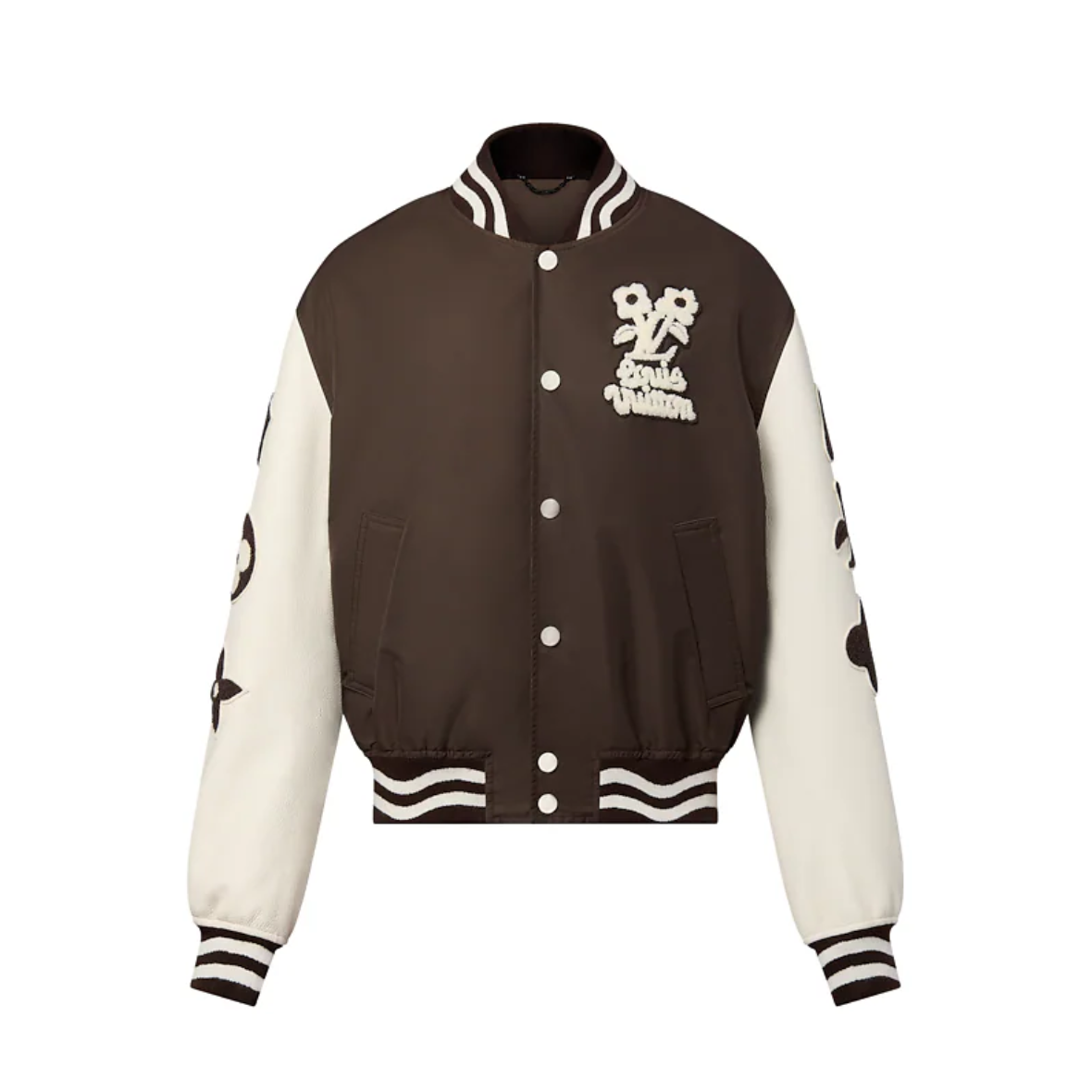 Lv Embroidered Varsity Jacket