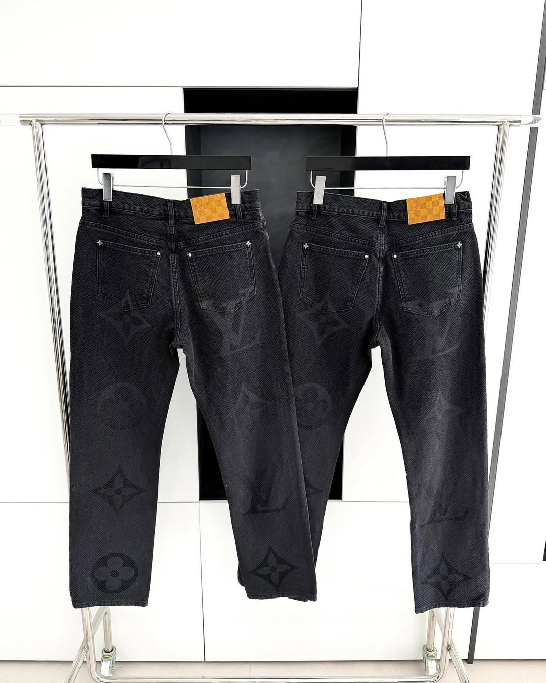 Louis Vuitton Monogram Denim Jacket and Jeans Set