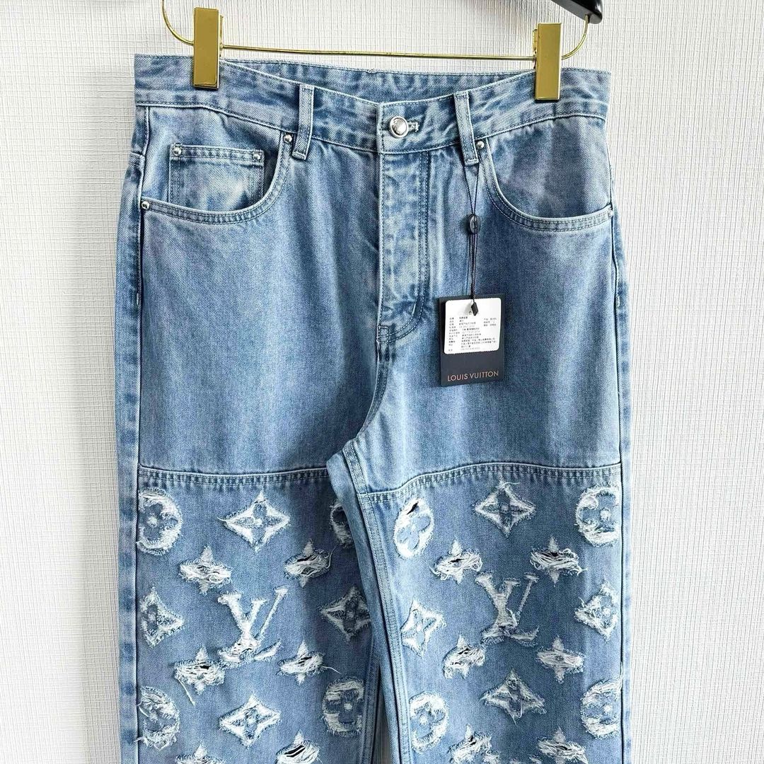 LV Denim Monogram Skate Pants