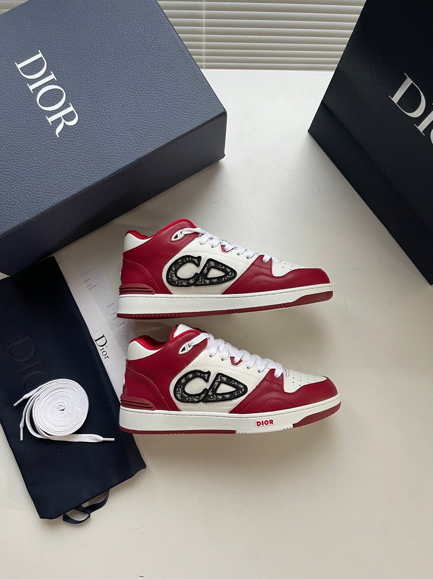 Dior B57 Mid-Top Sneaker Red