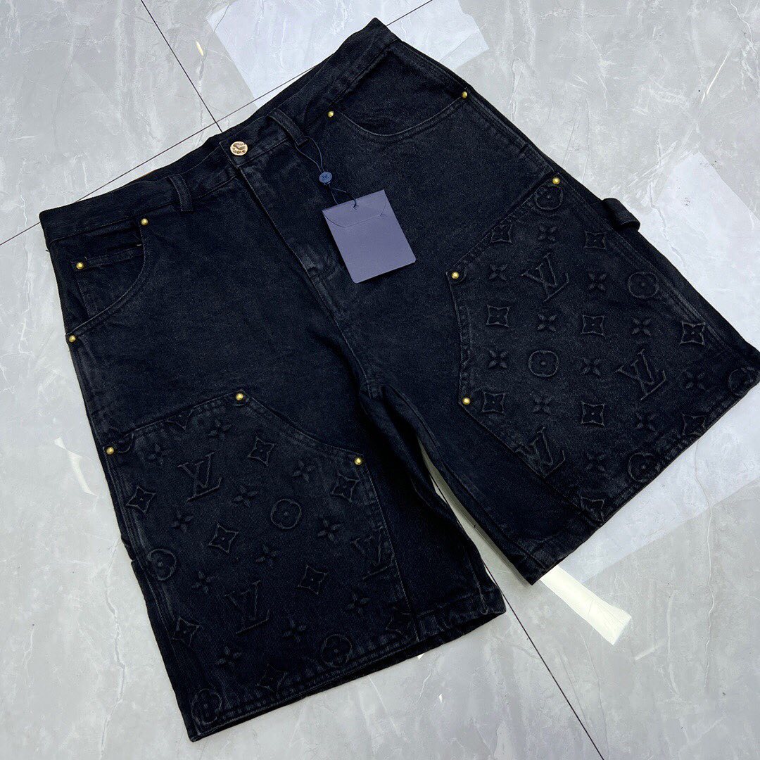 LV Monogram Denim Carpenter Shorts