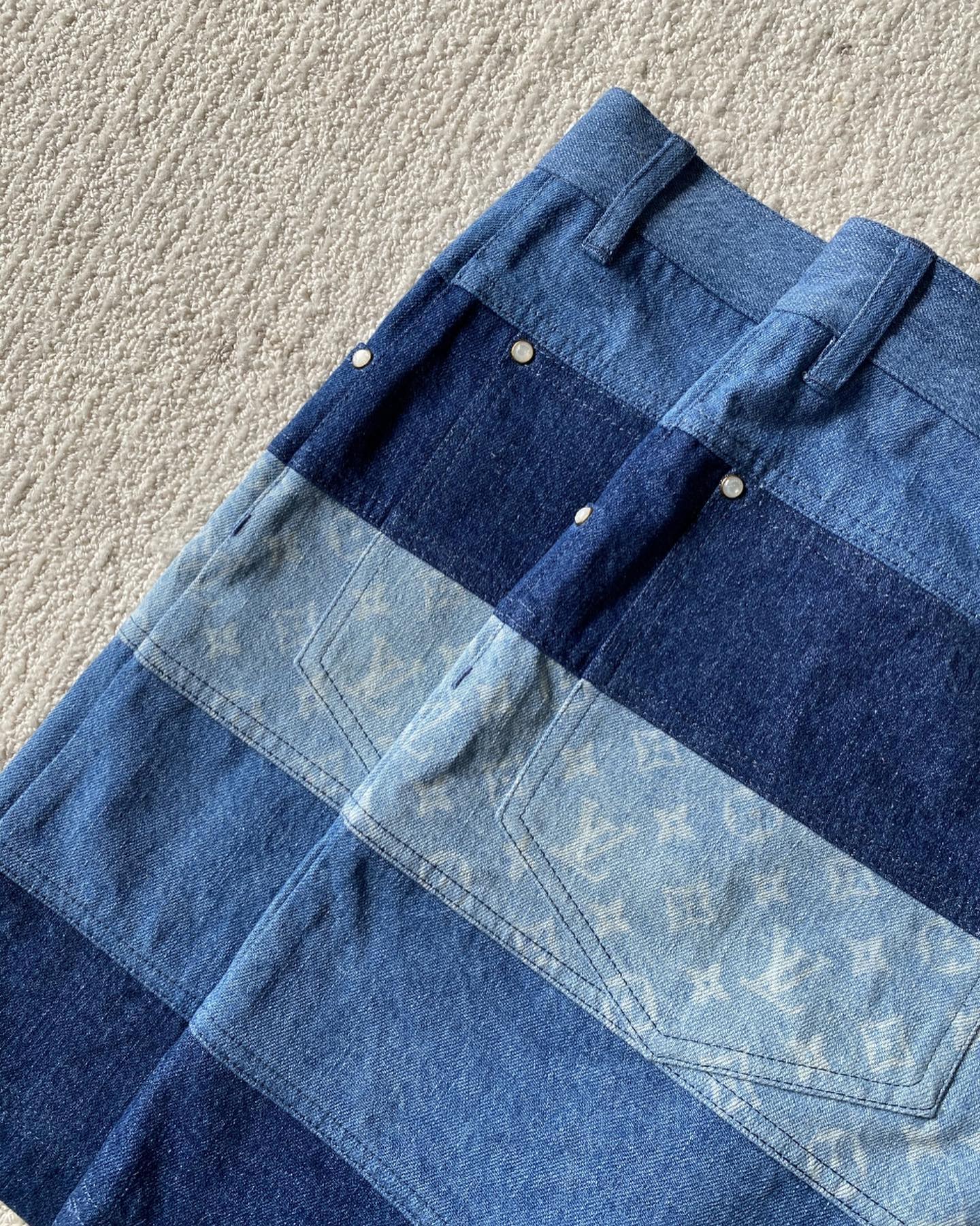 LV Monogram Denim Carpenter Shorts