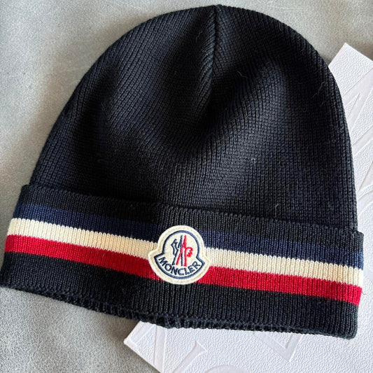 Moncler Tricoulor Wool Beanie One size