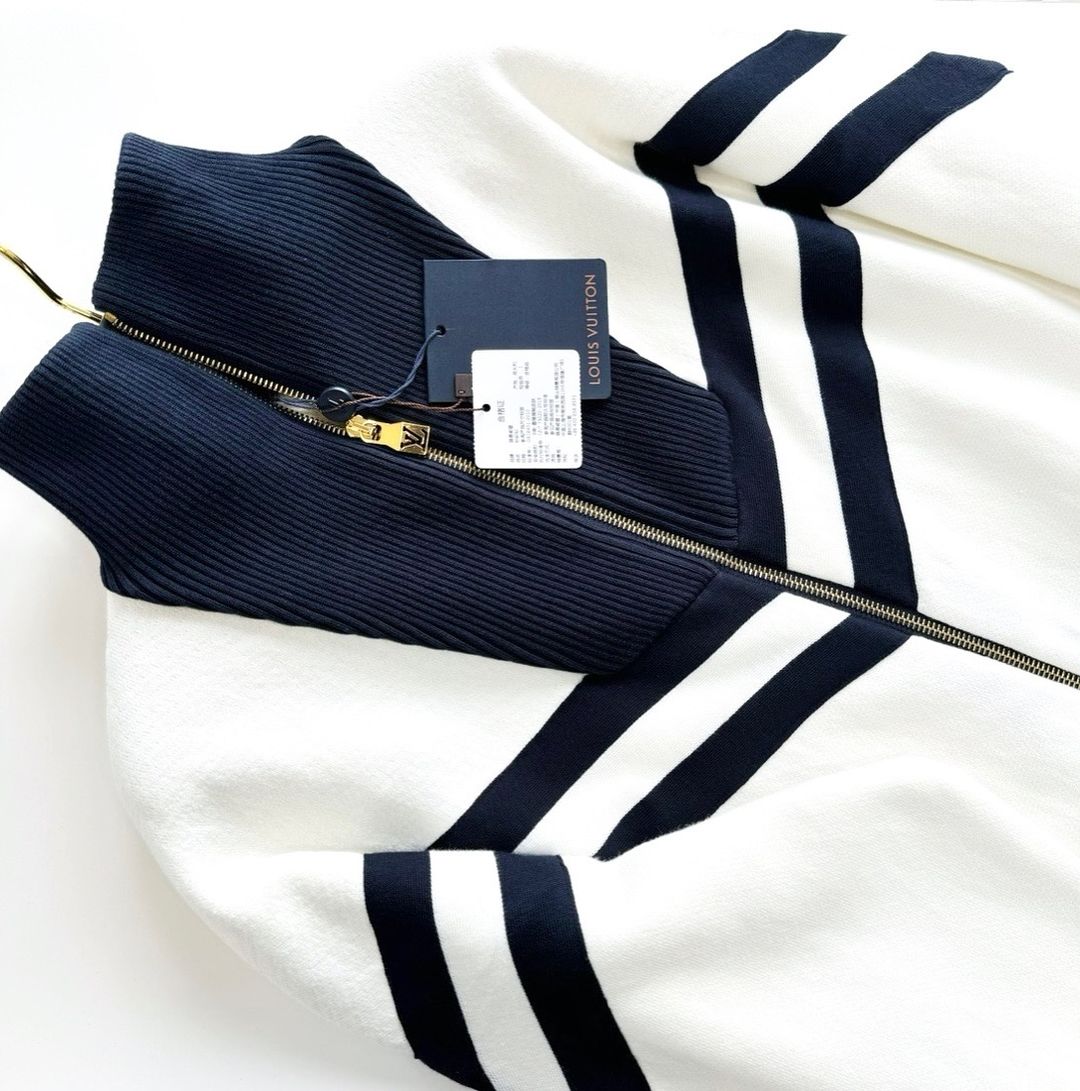 Lv Knitted Cotton Sailor Blouson