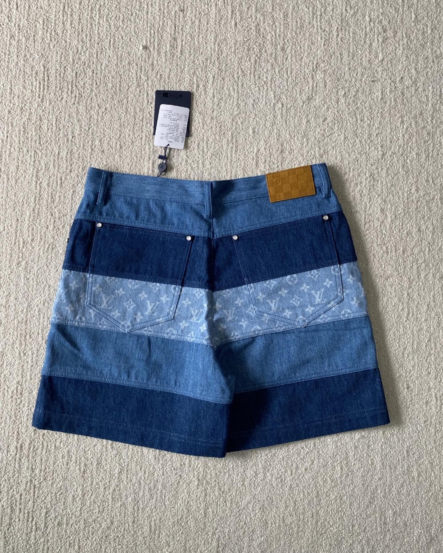 LV Monogram Denim Carpenter Shorts