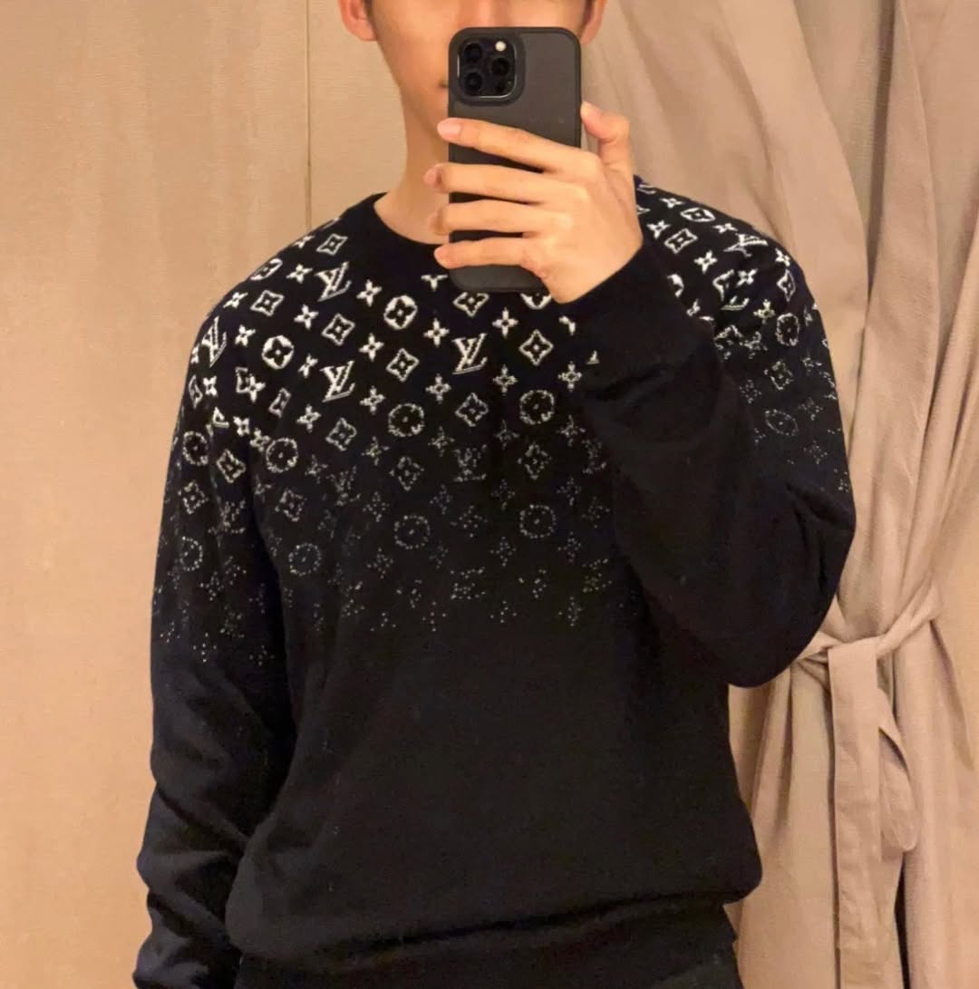 LV Embroidered Monogram Sweatshirt