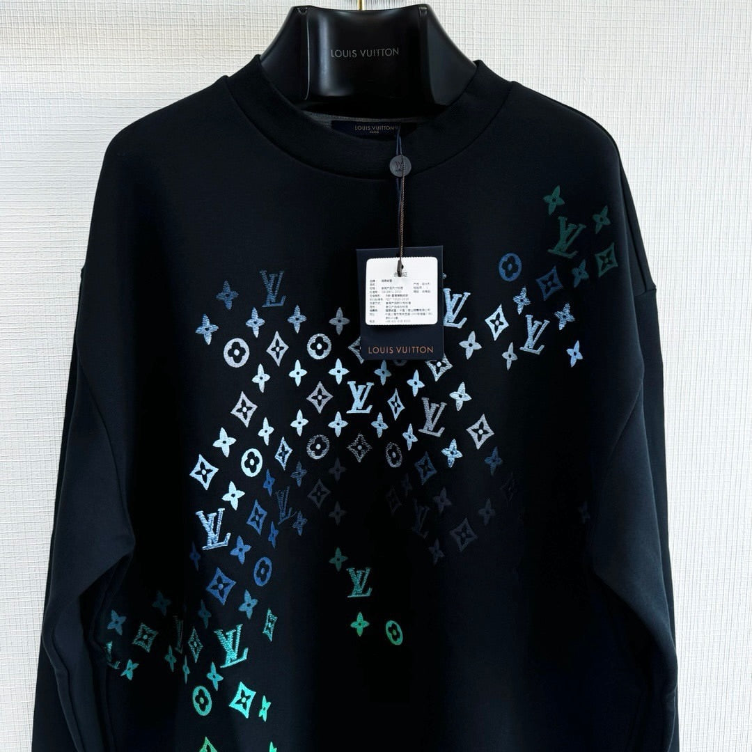 LV Embroidered Cotton Sweatshirt