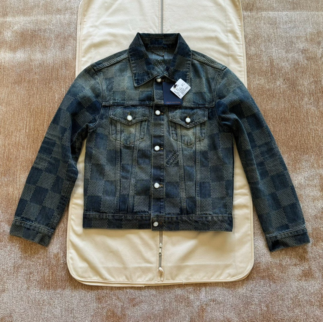 Louis Vuitton Monogram Denim Jacket and Jeans Set