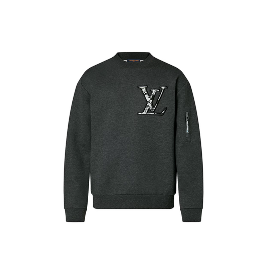 Lv Cotton Jacquard Crewneck