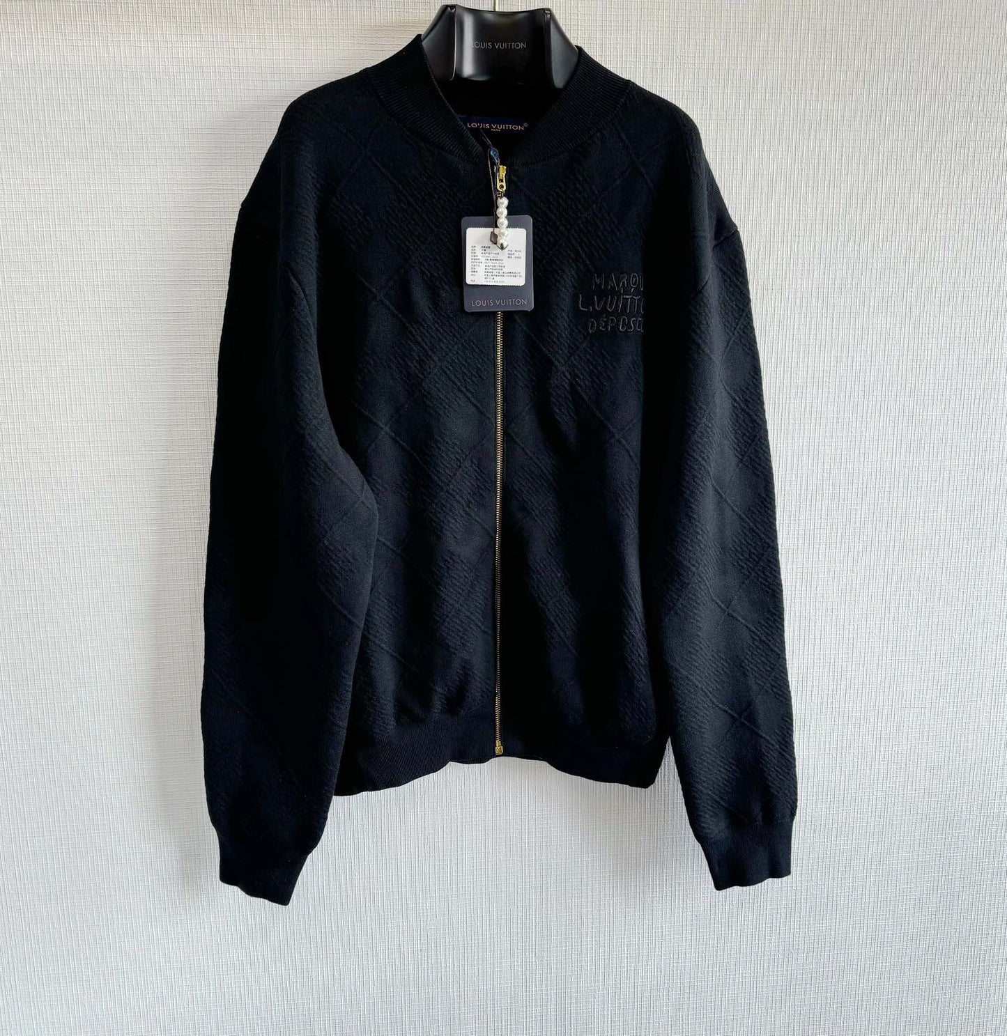 Lv Textured Knit Wool-Blend Blouson