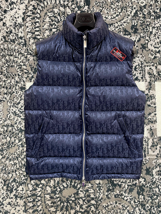 DIOR OBLIQUE DOWN VEST TECHNICAL NAVY