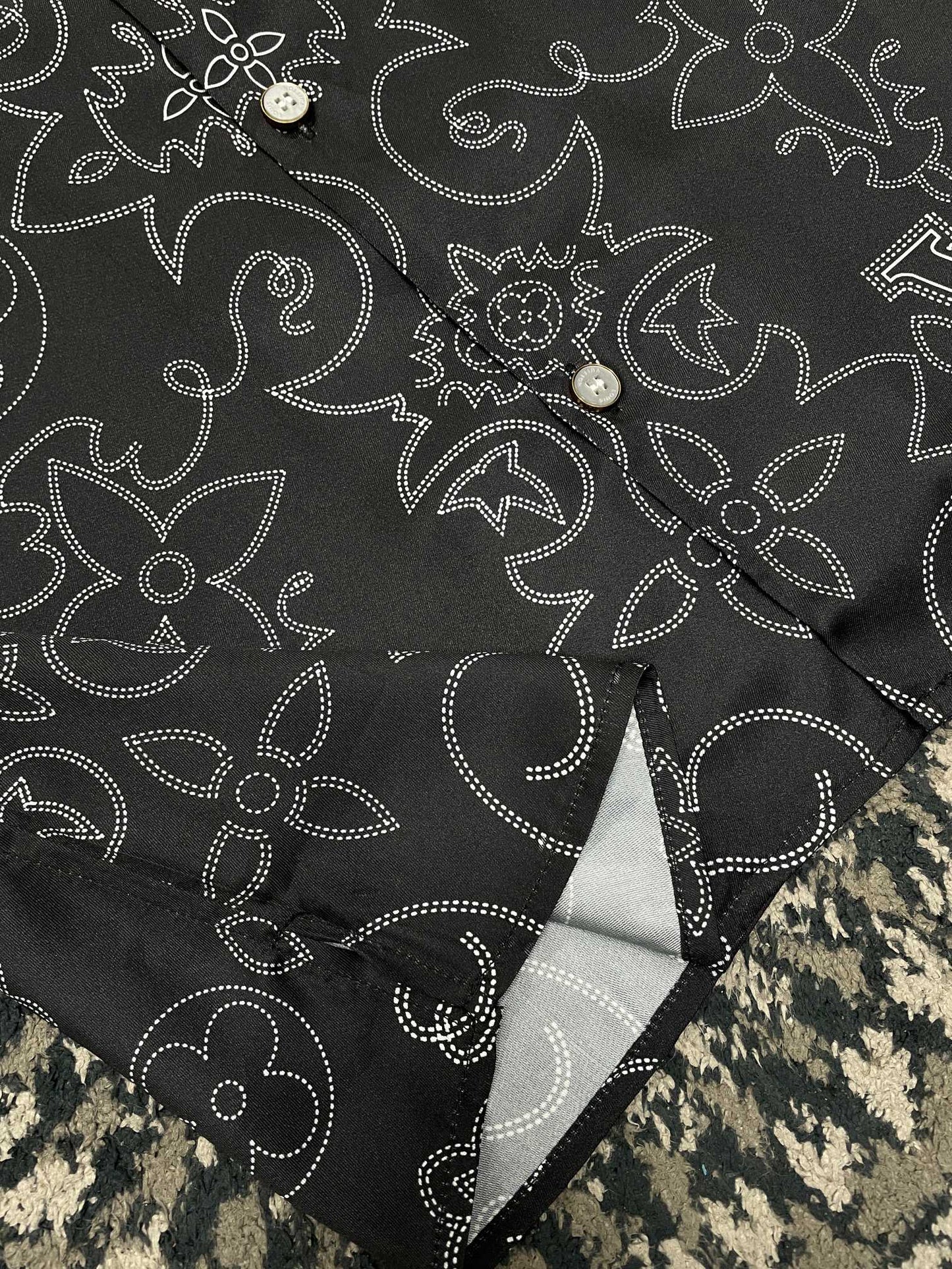 Louis Vuitton Monogram Silk Shirt And Shorts Set