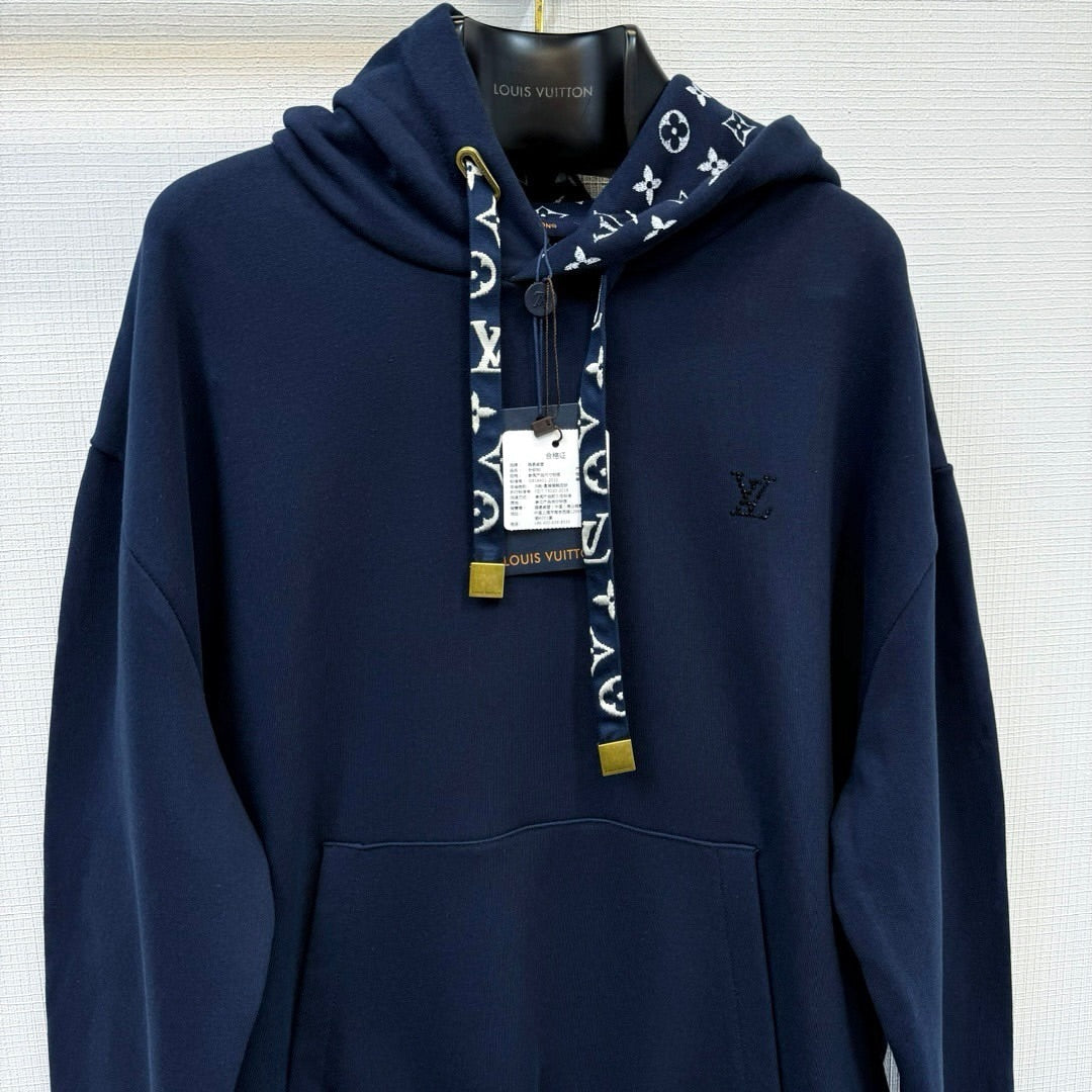 Lv Embroidered Signature Hoodie