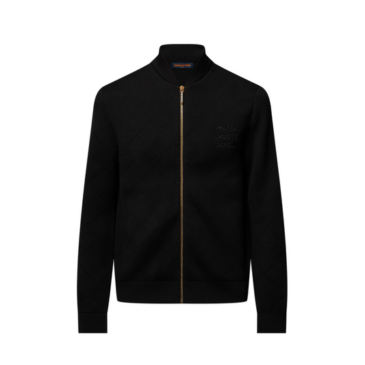 Lv Textured Knit Wool-Blend Blouson